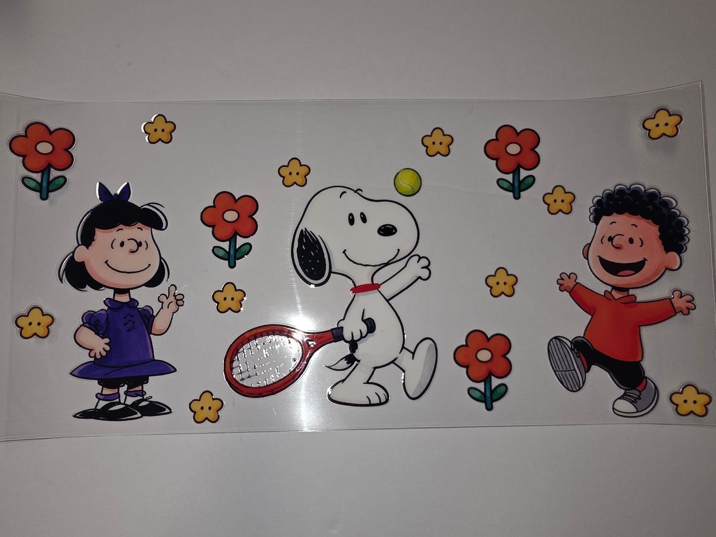 Peanuts Snoopy Tennis Wrap with Lucy & Linus | Cartoon Character Tumbler Design