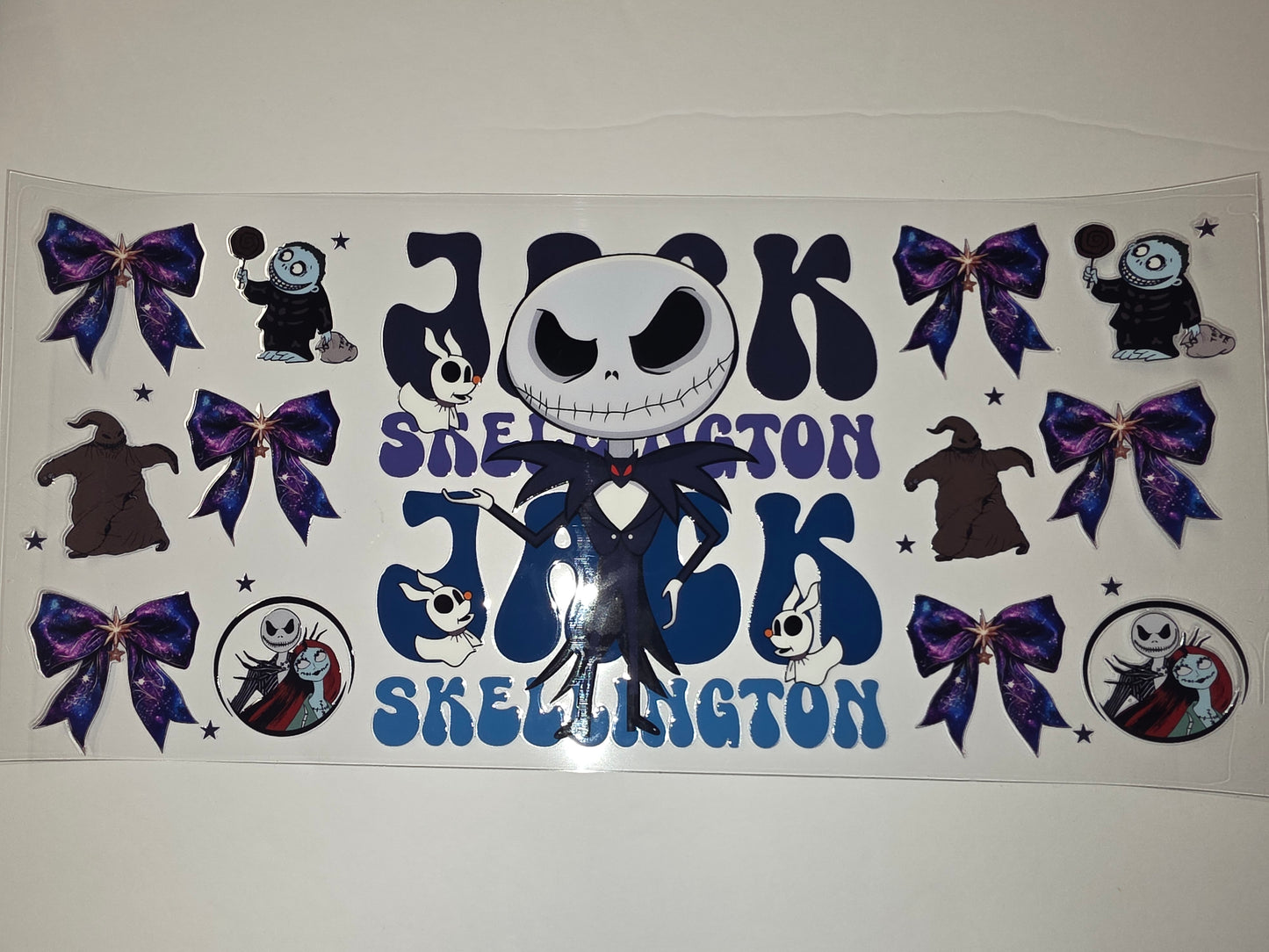 Jack Skellington Tumbler Wrap | Nightmare Before Christmas Design | Galaxy Bows & Characters