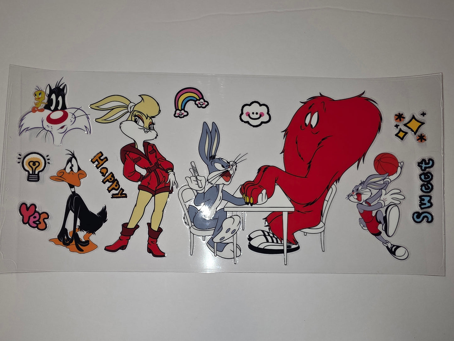 Looney Tunes Space Jam Tumbler Wrap - Bugs Bunny, Lola, Daffy Duck, Tweety, Red Monster