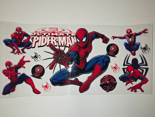 Ultimate Spider-Man Tumbler Wrap - Red, Blue, and Black Action Design