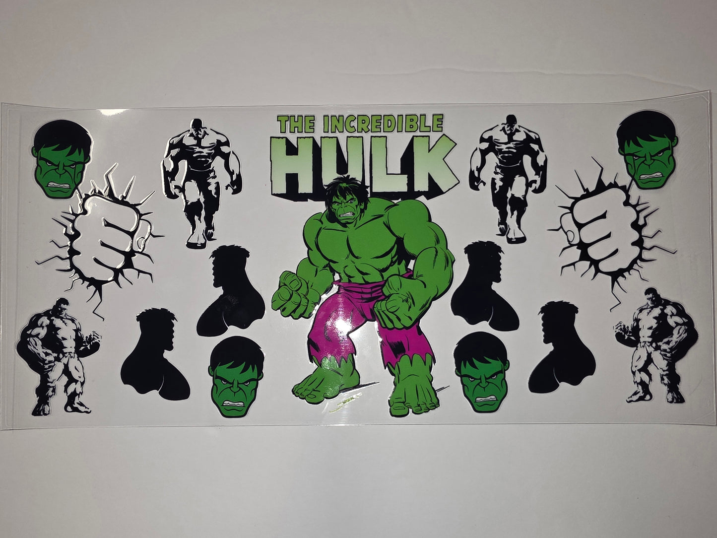 Incredible Hulk Tumbler Wrap - Green & Purple Comic Style Drinkware Design