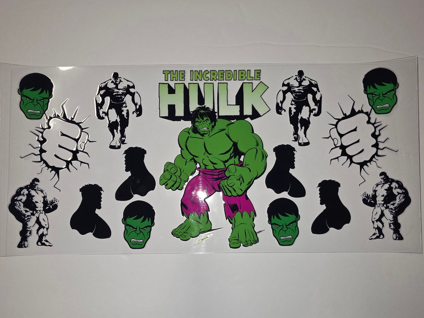 Incredible Hulk Tumbler Wrap Design - Green & Purple Superhero Fan Art