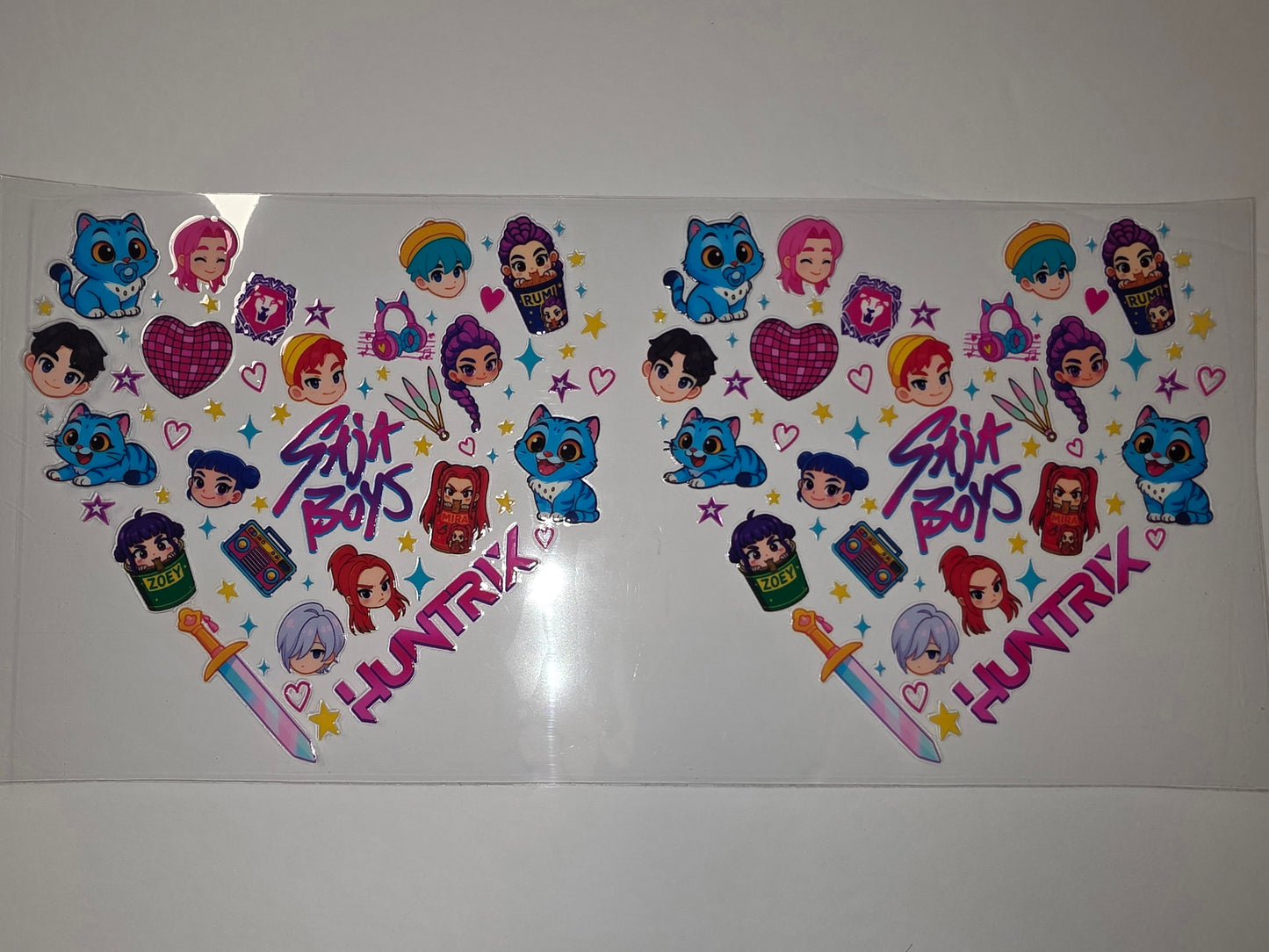 Cute Anime Character Tumbler Wrap - Kawaii Cats, Boys & Girls, Pink & Blue