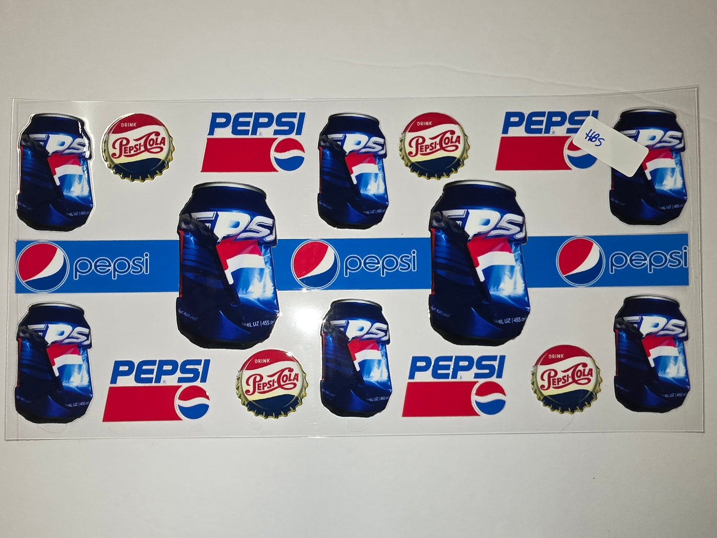 Retro Pepsi Can & Logo Tumbler Wrap | Vintage Blue, Red, White Drinkware Design