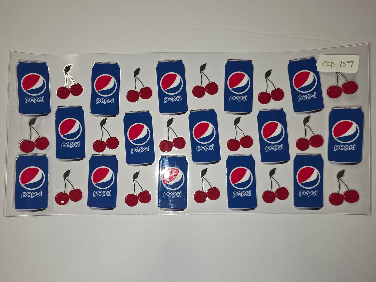 Pepsi Can & Cherry Tumbler Wrap - Retro Soda Pop Design