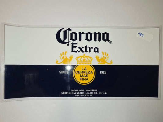 Corona Extra Beer Tumbler Wrap - White, Navy, Yellow - Classic Logo Design