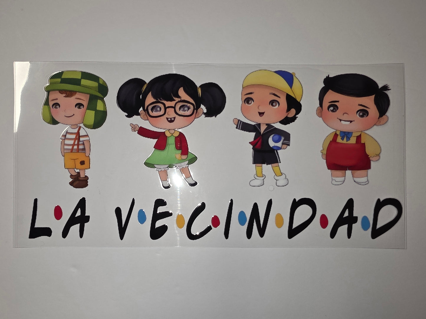 La Vecindad Chibi Characters Tumbler Wrap | Cute Cartoon Drinkware Design
