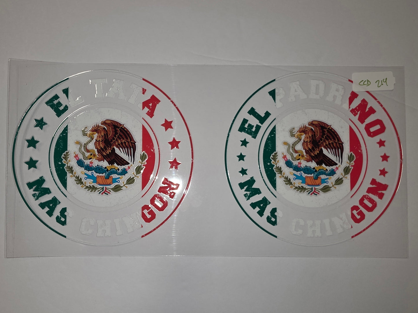 Mexican Eagle Emblem Tumbler Wrap - El Padrino & El Tata Designs - Red, Green, White