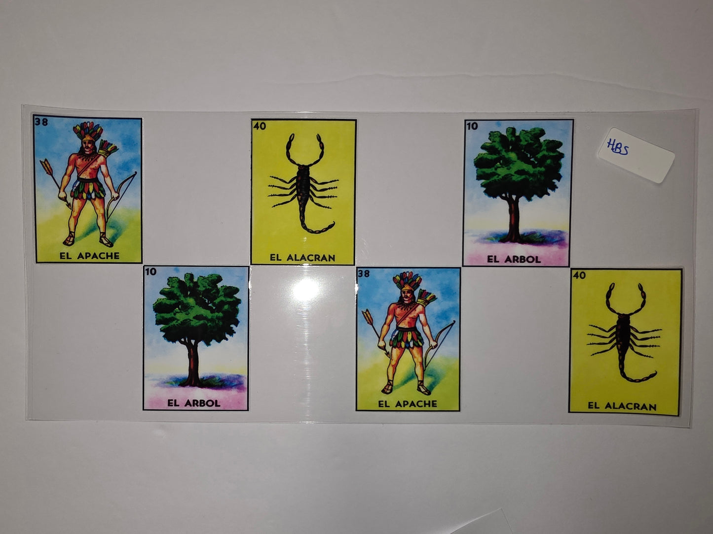 Loteria Tumbler Wrap - El Apache, El Alacran, El Arbol - Mexican Bingo Design