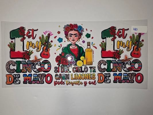 Cinco de Mayo Tumbler Wrap - Frida Inspired, Fiesta, Mexican Culture, Vibrant Colors