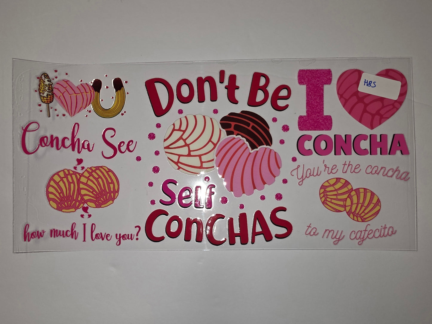 Don't Be Concha See Self Conchas Pink & Yellow Tumbler Wrap | Mexican Bakery Inspired Drinkware