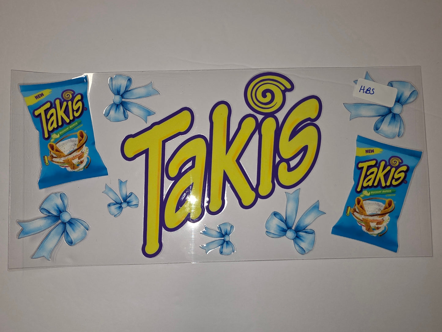 Takis Snack Bag & Blue Bow Tumbler Wrap | Spicy Snack Lover Gift