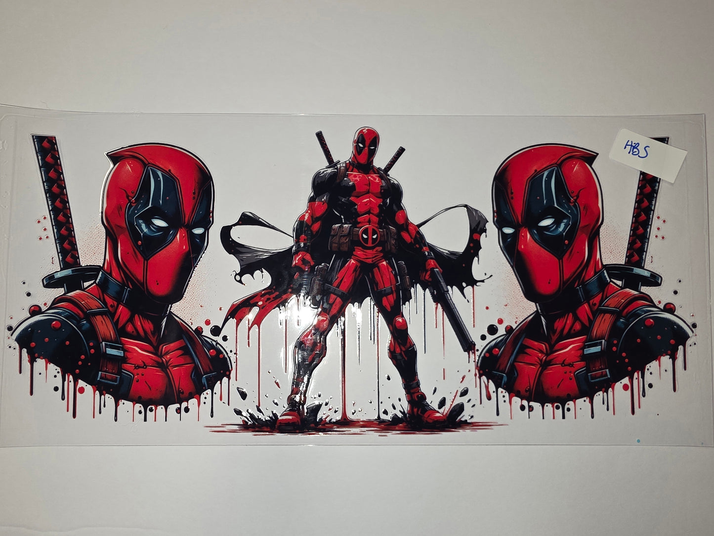 Deadpool Tumbler Wrap - Red & Black Comic Style Drinkware Design