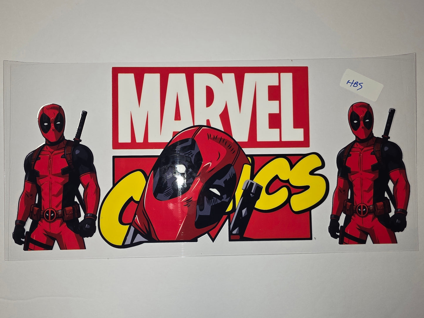 Deadpool Marvel Comics Tumbler Wrap - Red, Black, Yellow - Superhero Fan Art