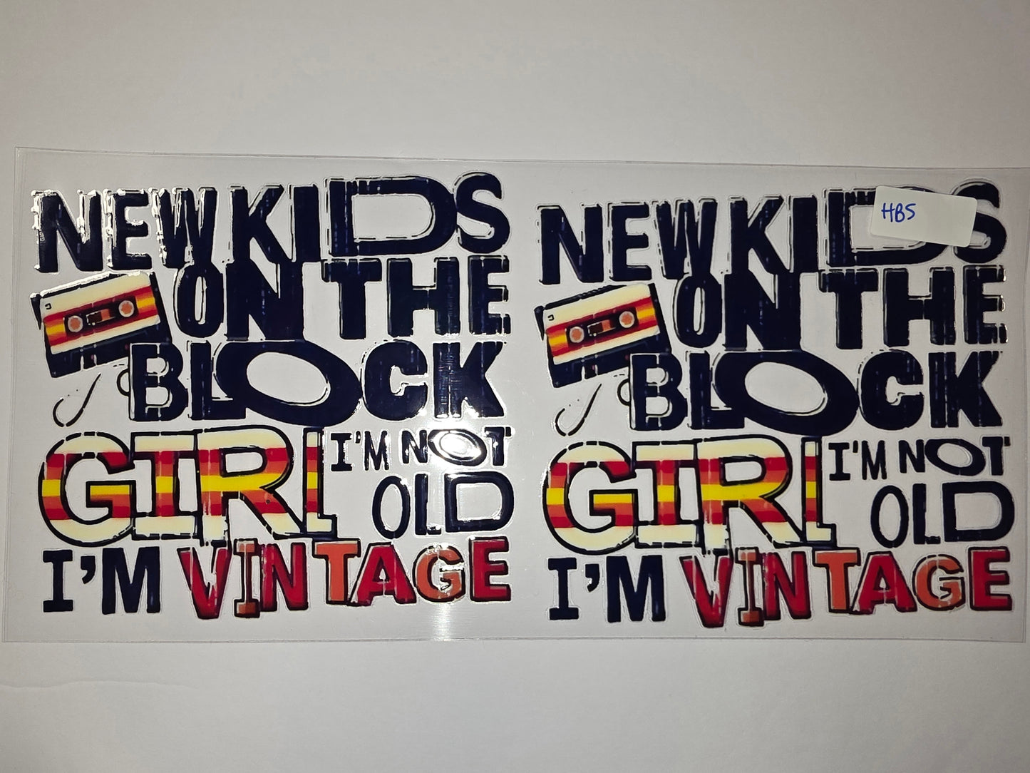 New Kids On The Block "Girl I'm Not Old I'm Vintage" Cassette Tape Tumbler Wrap