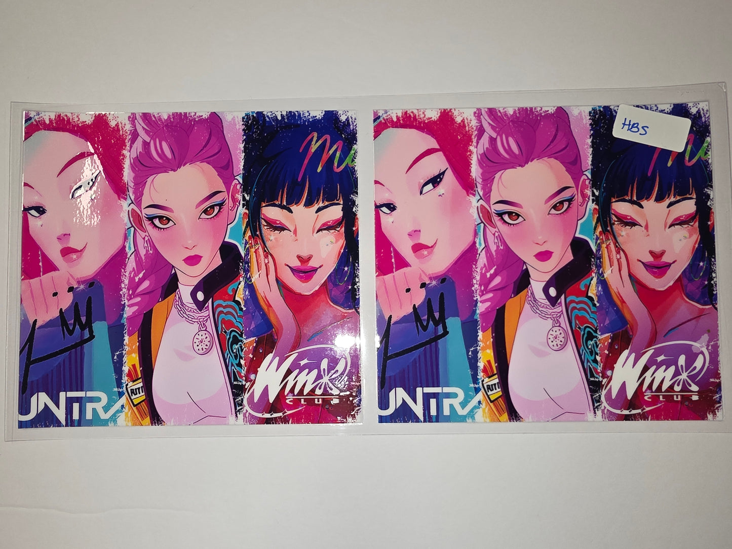 Anime Girls Tumbler Wrap - Pink, Purple, Blue & Yellow - Vibrant Pop Art Style