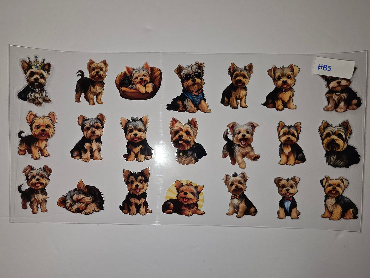 Cute Yorkshire Terrier Dog Tumbler Wrap - Adorable Puppy Designs in Brown, Black & Tan