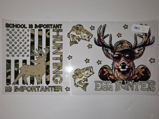 Camouflage Deer & Fish Tumbler Wraps | Hunting & "Egg Hunter" Designs
