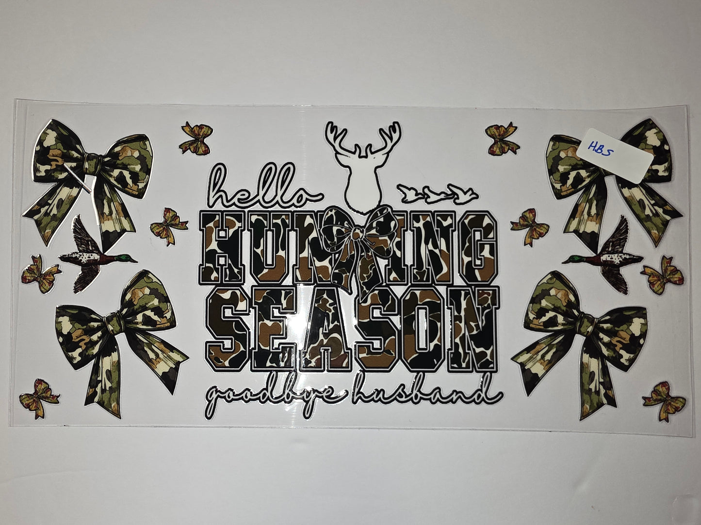 Camouflage Hunting Season Tumbler Wrap | Deer, Ducks & Bows | Sublimation Design