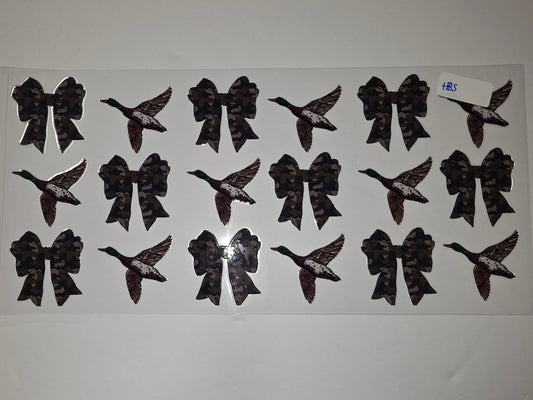 Camouflage Bow & Flying Duck Tumbler Wraps | Hunting & Outdoors Design