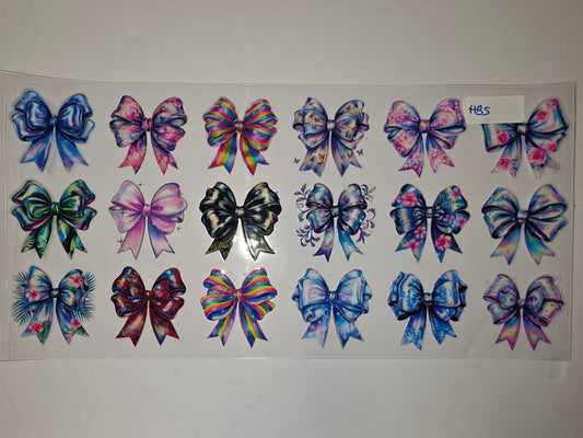 Vibrant Bow Tumbler Wraps - Watercolor & Floral Designs