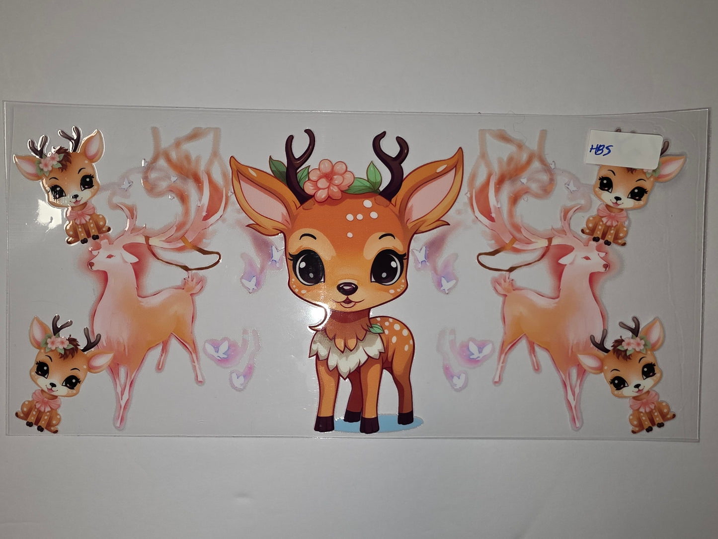 Cute Deer & Fawns Tumbler Wrap - Whimsical Forest Animals Design