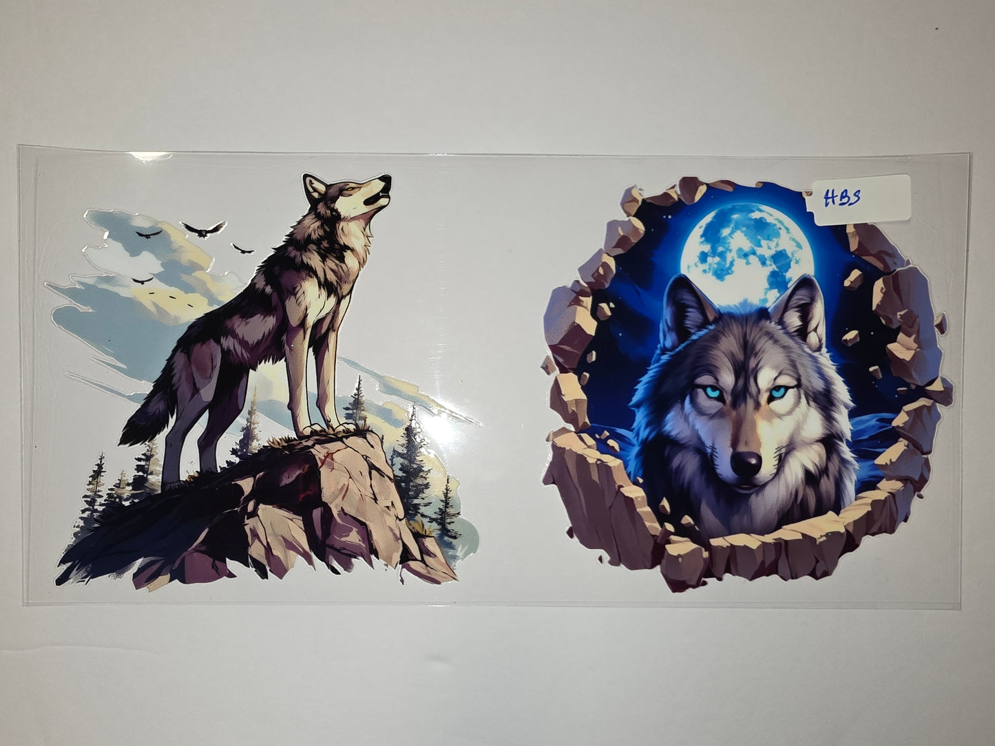 Majestic Wolf & Moon Tumbler Wraps | Wild Nature & Blue Moon Designs