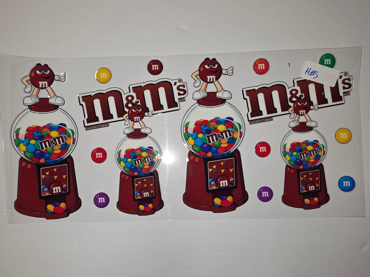 M&M's Candy Gumball Machine Tumbler Wrap - Red & Multi-Color
