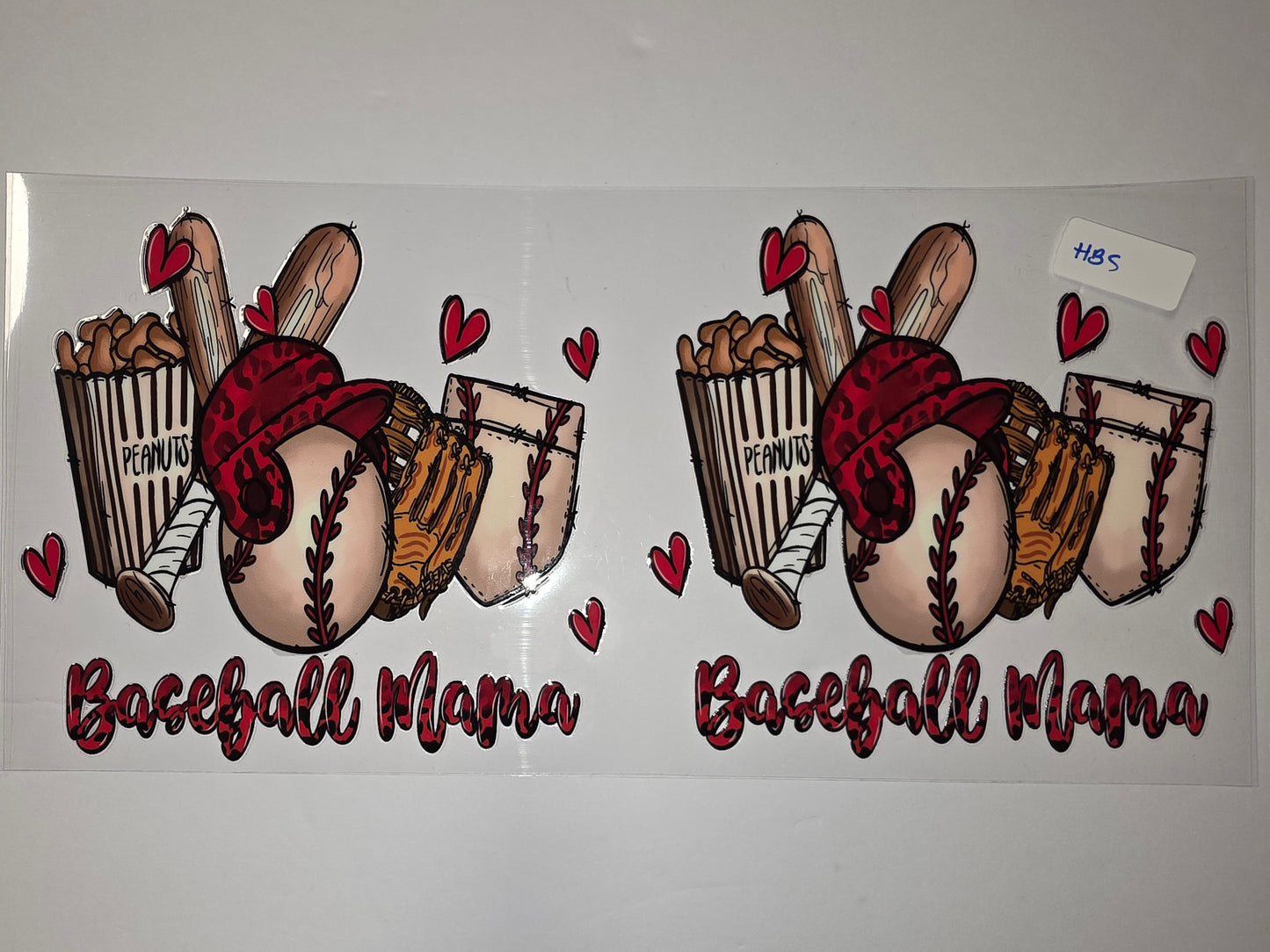 Baseball Mama Leopard Print Tumbler Wrap - Red & Black Sports Design