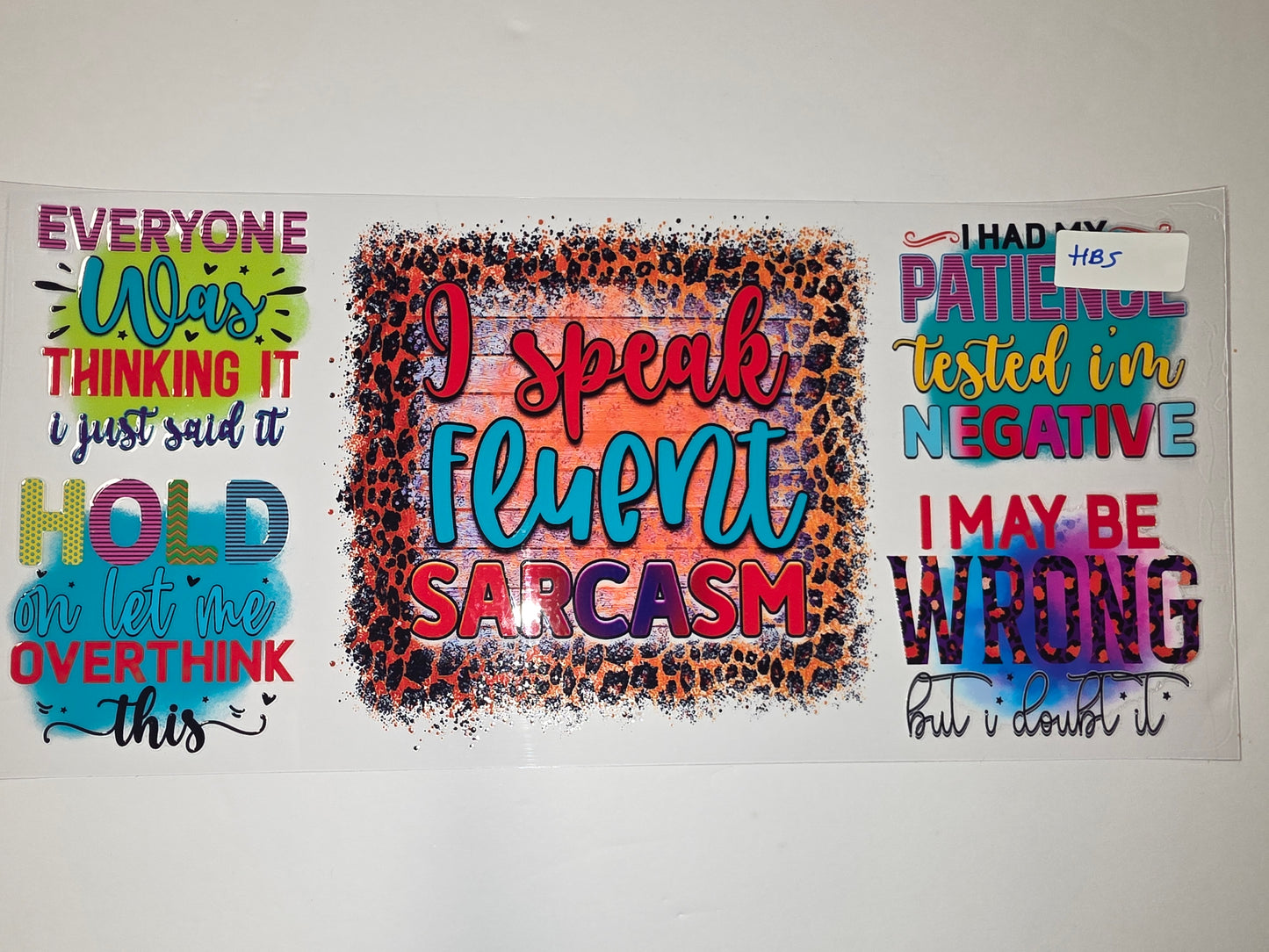 Sarcastic & Sassy Tumbler Wraps | Leopard Print, Wood Grain, Bold Text | Funny Drinkware Designs