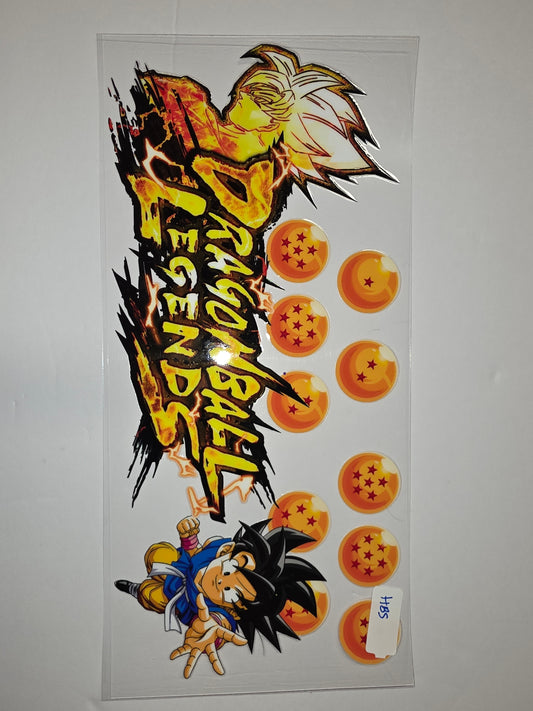 Dragon Ball Z Goku & Dragon Balls Tumbler Wrap - Anime Fan Art - Vibrant Orange & Yellow
