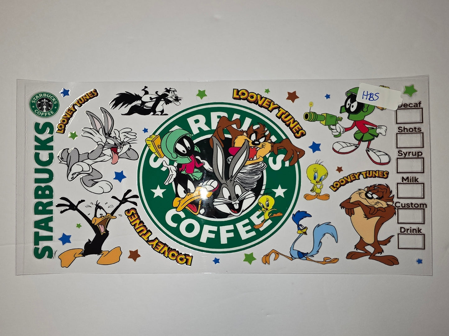 Looney Tunes Starbucks Coffee Tumbler Wrap | Bugs Bunny, Taz, Daffy Duck | Fun Drink Decal