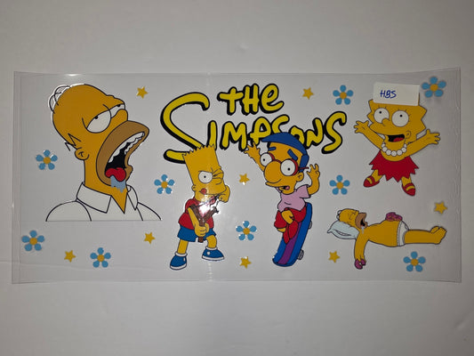 The Simpsons Family Tumbler Wrap - Cartoon Characters, Yellow, Blue, Red, Fun Design