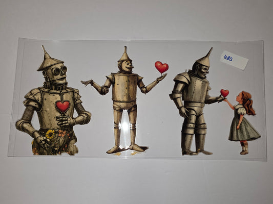 Wizard of Oz Tin Man & Dorothy Tumbler Wrap - Vintage Style Sublimation Design