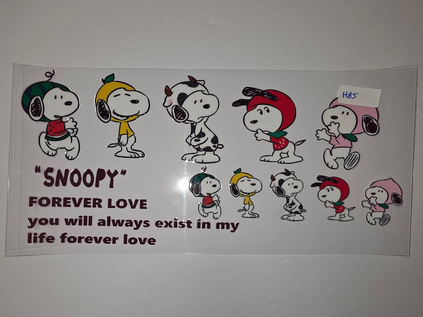 Cute Snoopy Fruit Theme Tumbler Wrap | Watermelon, Strawberry, Peach Designs