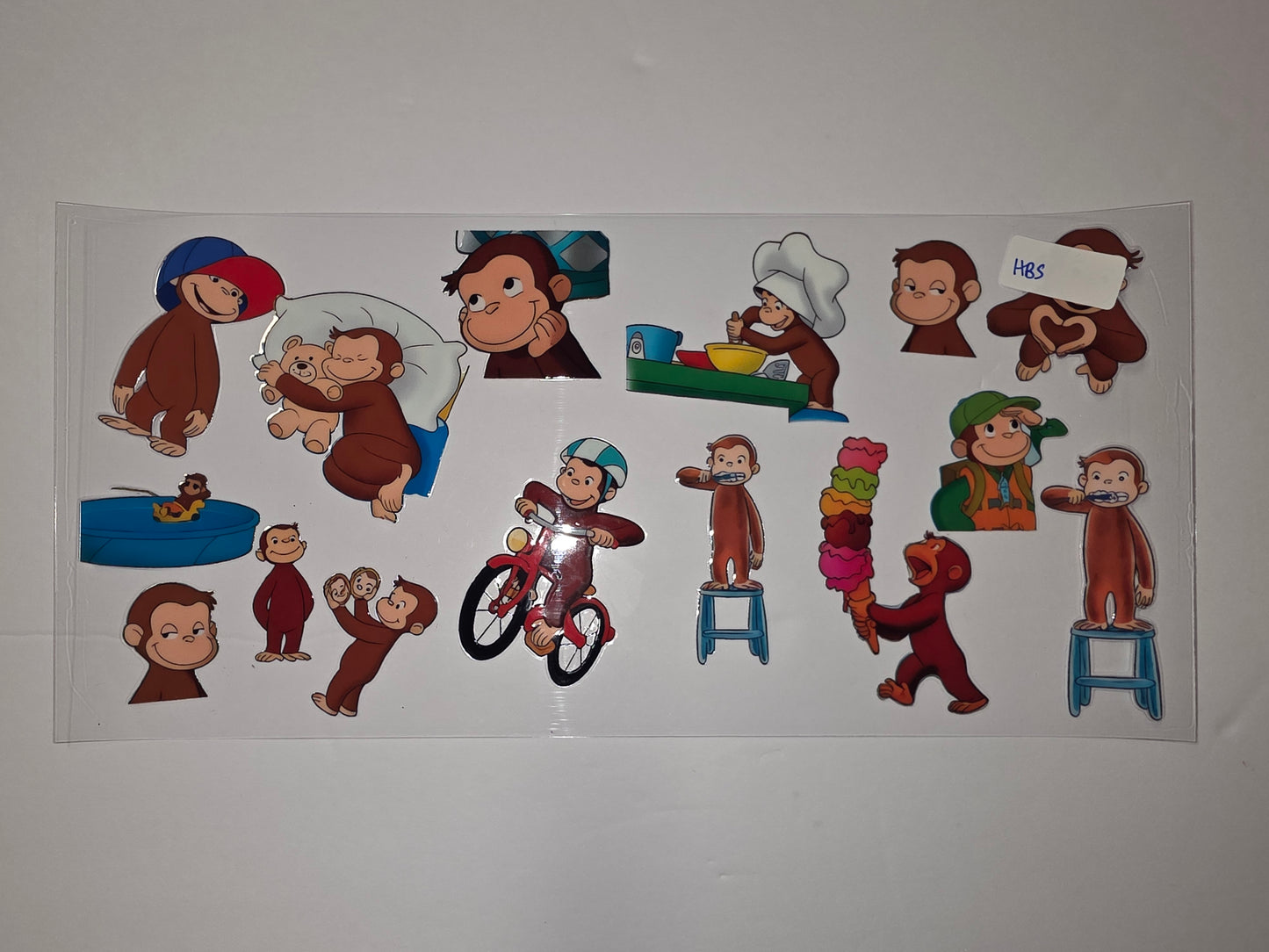 Curious George Monkey Tumbler Wrap - Fun Cartoon Design for Cups & Drinkware