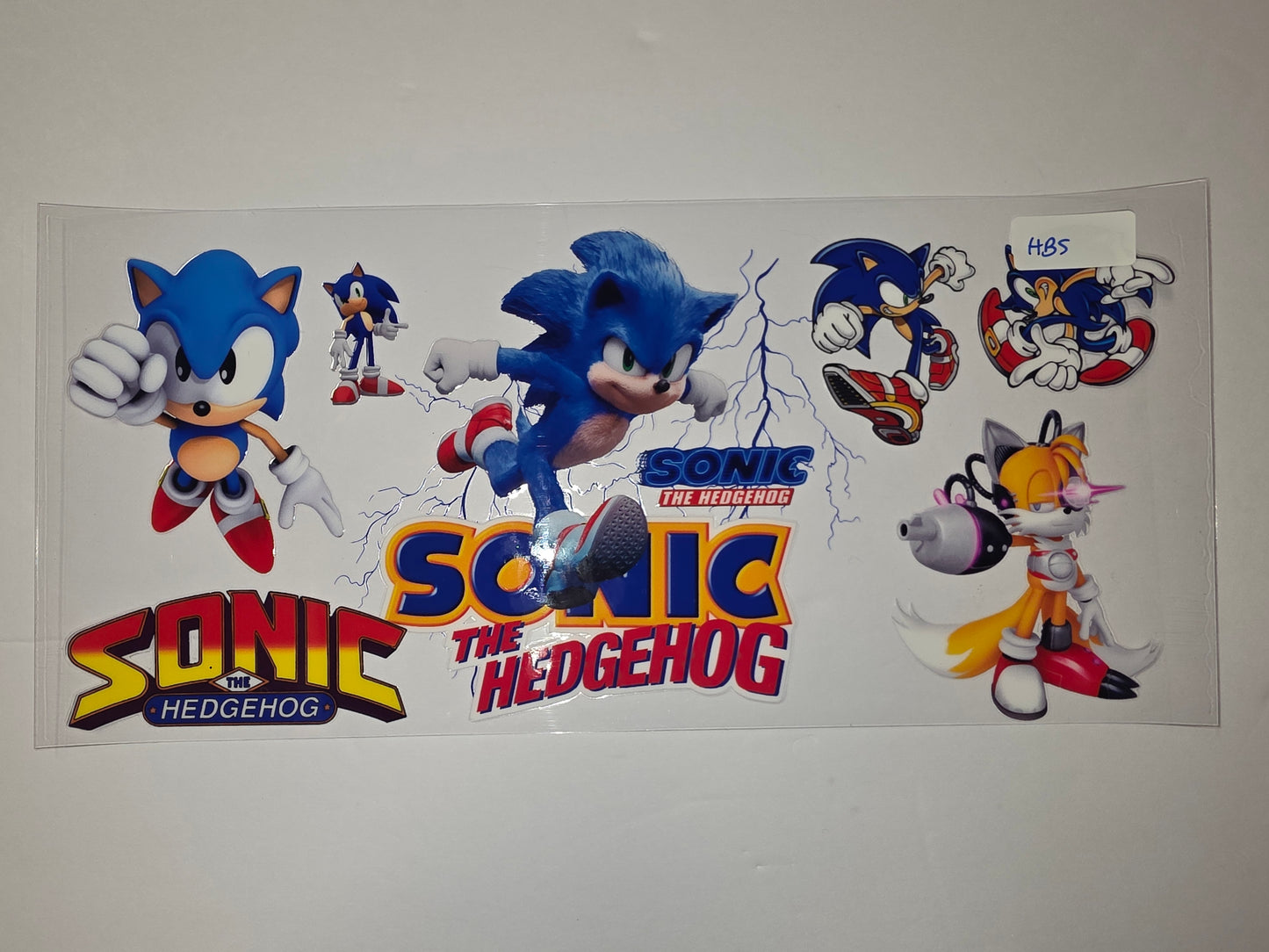 Sonic the Hedgehog & Tails Tumbler Wrap - Blue, Red, Yellow - Video Game Character Design