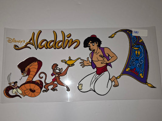 Disney Aladdin Magic Carpet Ride Tumbler Wrap - Vibrant Cartoon Design