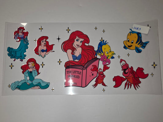 The Little Mermaid Ariel & Friends Tumbler Wrap | Disney Princess Sublimation Design