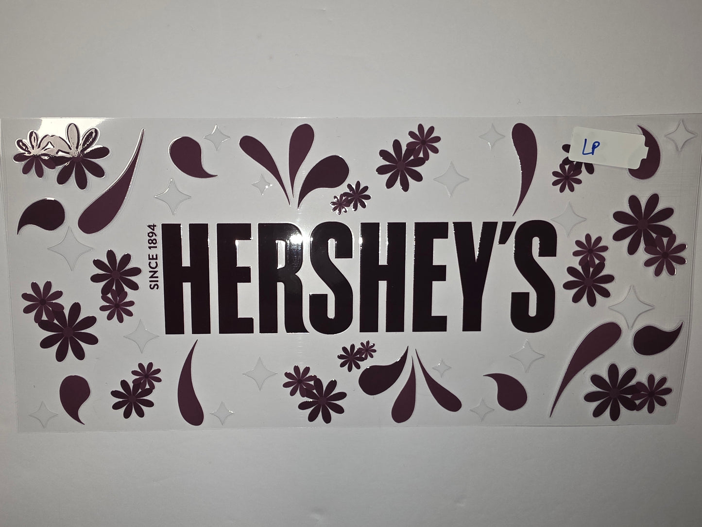 Hershey's "Since 1894" Tumbler Wrap - Burgundy Floral & Star Design
