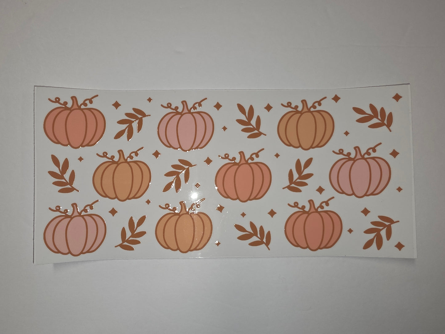 Cute Pumpkin Fall Leaf Tumbler Wrap - Autumn Vibes Drinkware Design