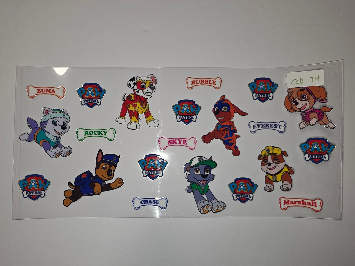 Paw Patrol Character Tumbler Wrap - Vibrant Dog Squad Design for Cups