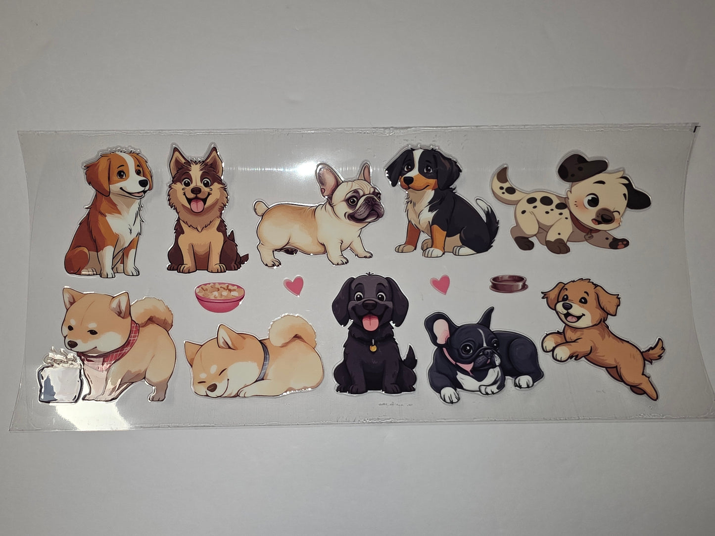 Cute Puppy Dog Tumbler Wrap Design - Adorable Dog Breeds - Sublimation & Vinyl Ready