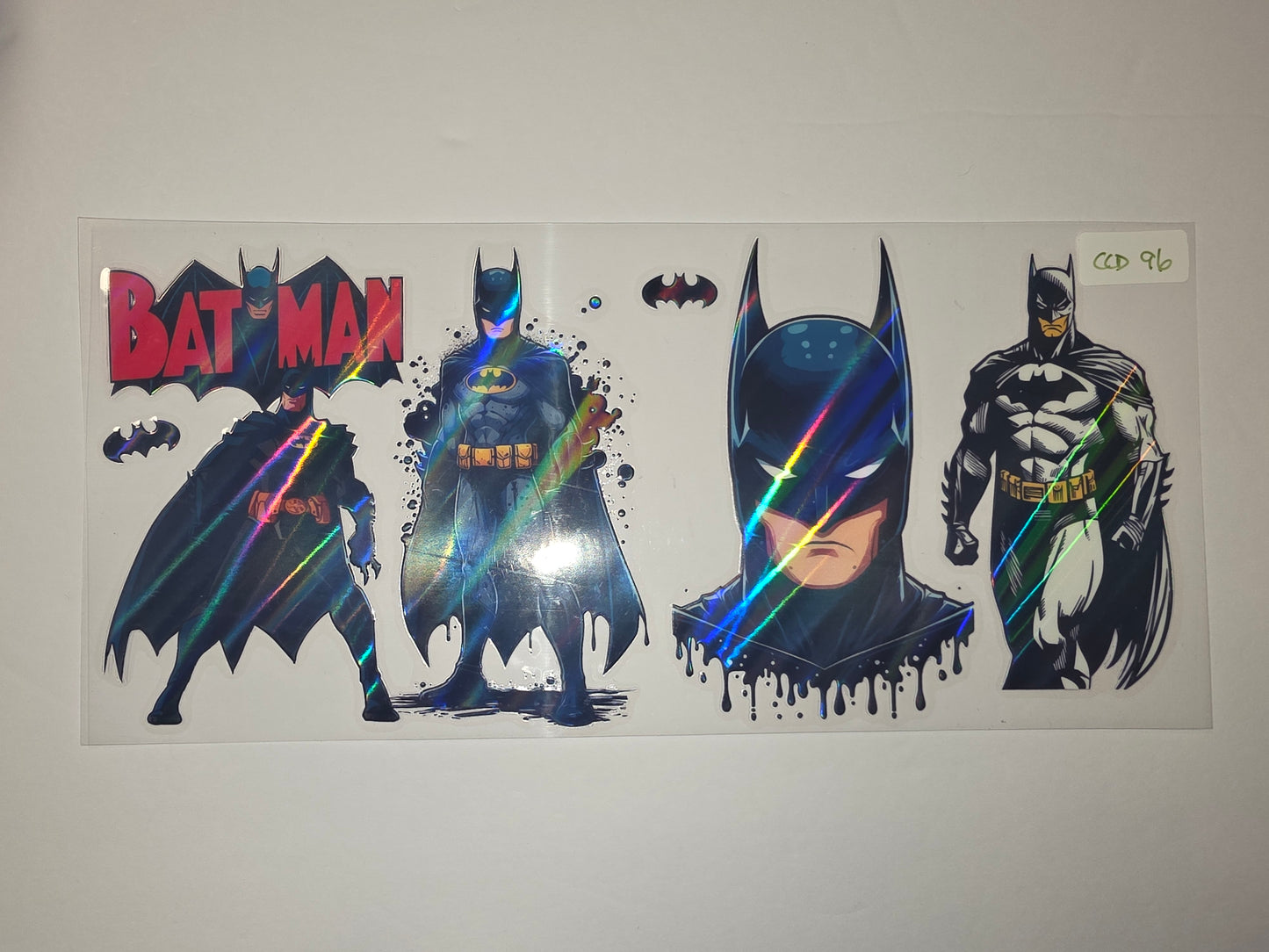 Holographic Batman Tumbler Wrap - Dark Knight Design for Cups & Drinkware