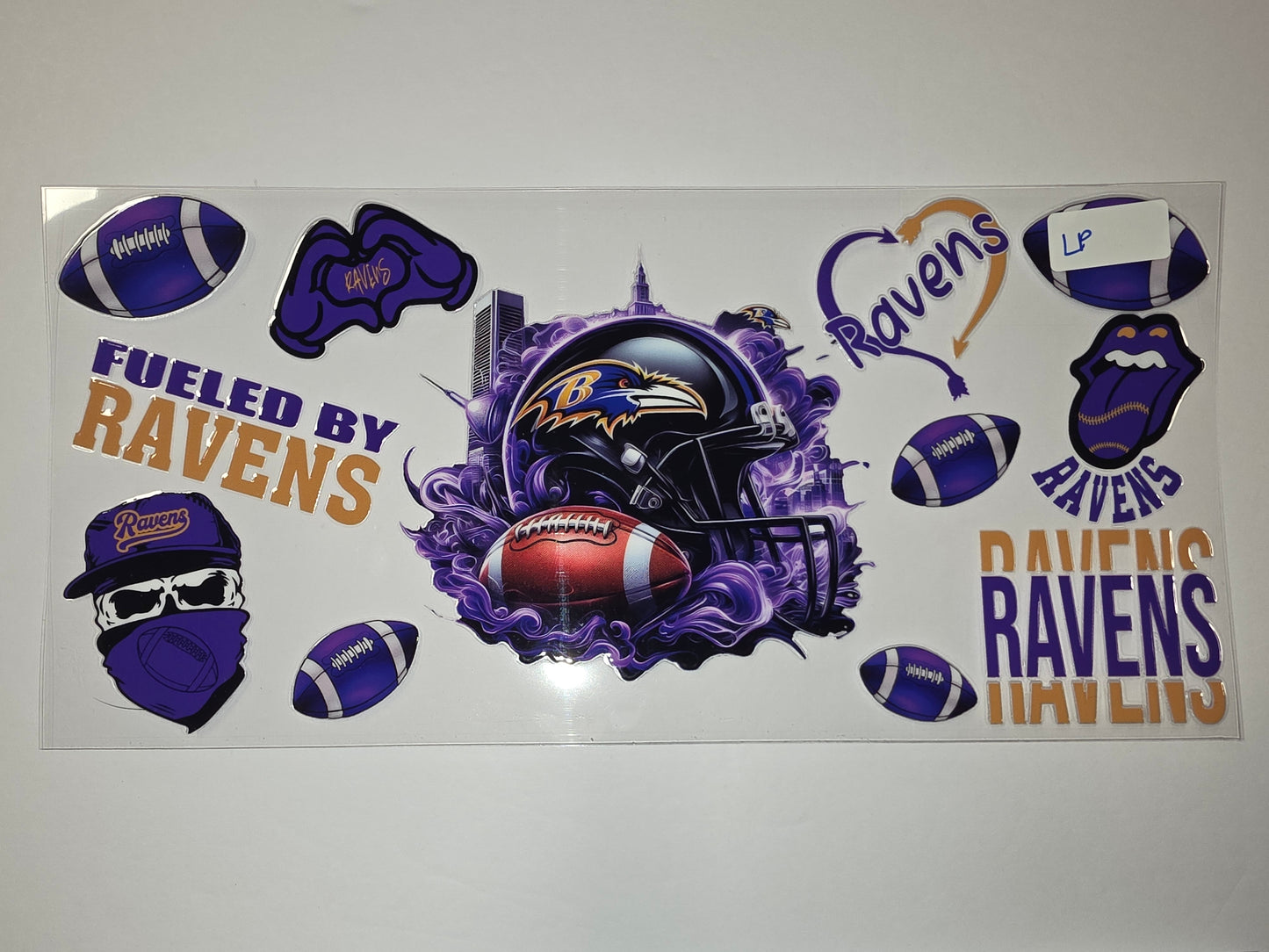 Baltimore Ravens Football Tumbler Wrap - Purple, Gold, Black Design