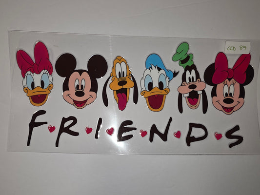 Disney Friends Mickey Minnie Daisy Donald Goofy Pluto Tumbler Wrap - Classic Characters