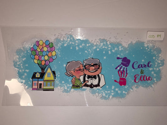 Carl & Ellie "Up" Inspired Tumbler Wrap - Heart & Balloon Design
