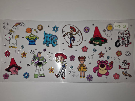 Toy Story Character Tumbler Wrap - Buzz, Jessie, Lotso, Alien & Friends