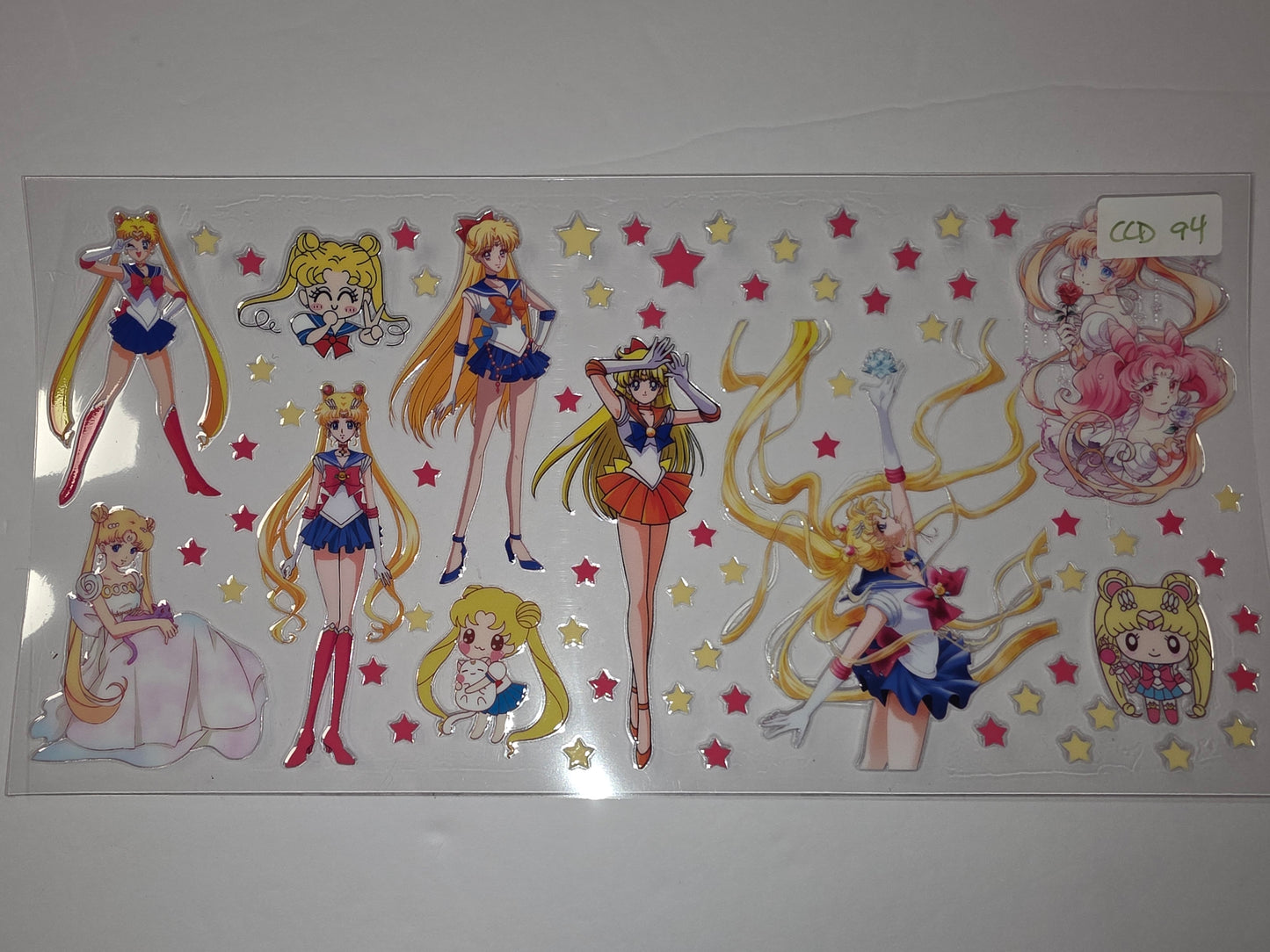 Sailor Moon Anime Tumbler Wrap - Magical Girl Design with Stars