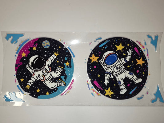 Astronaut Space Adventure Tumbler Wrap - Cosmic Stars & Planets Design